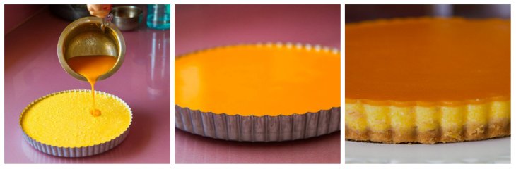 Mango cheesecake in the making