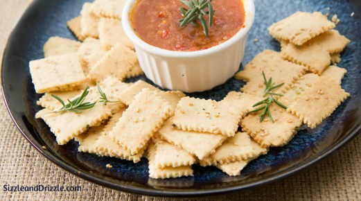 Rosemary and cheese crackers