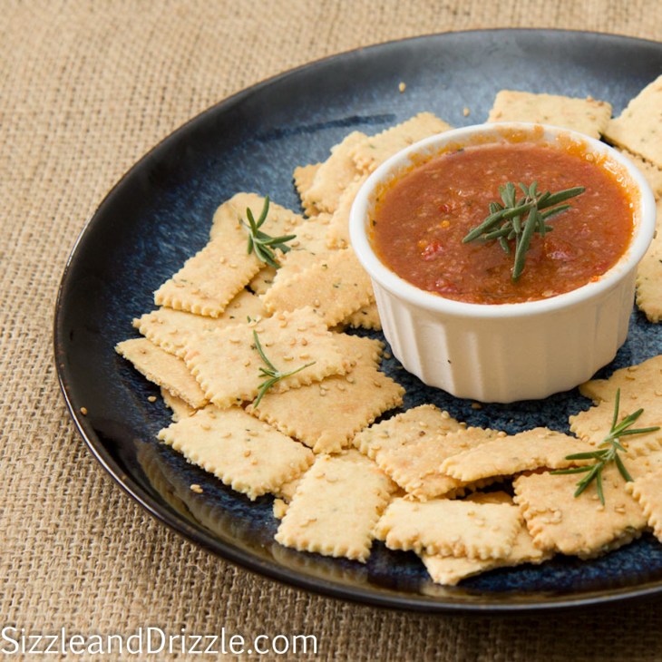 Rosemary and cheese crackers