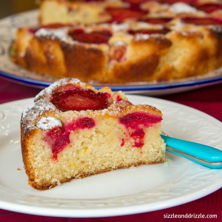 A slice of plum cake