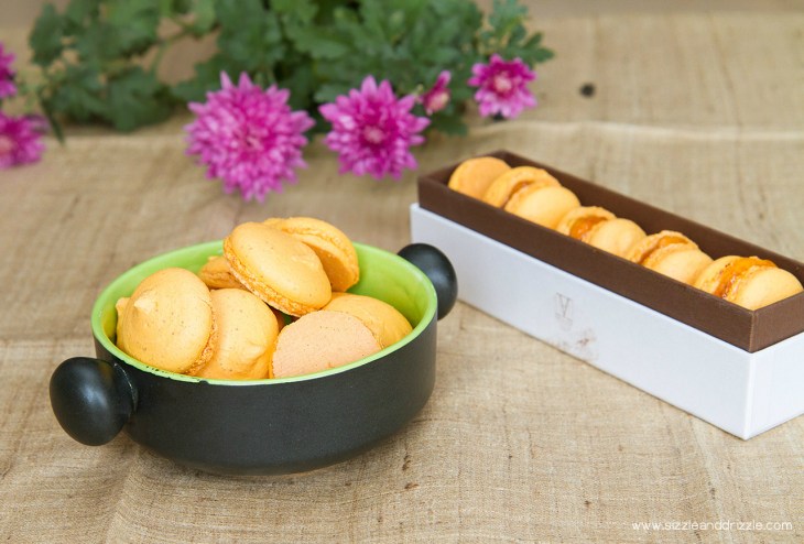 Macaron shells and filled macarons