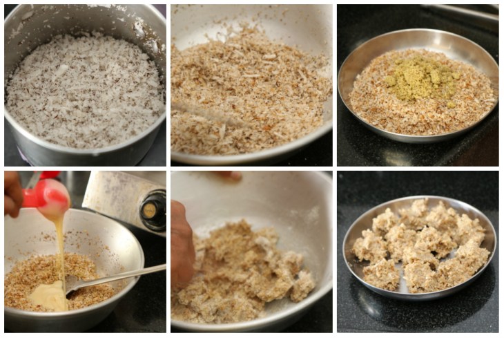 Making fried modak stuffing