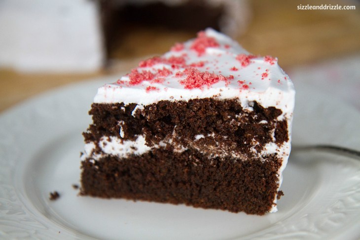 Slice of beetroot cake