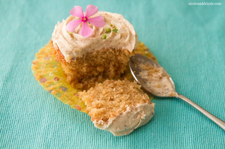 Crumb of chai cupcake